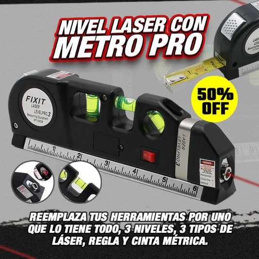 Metrix🛠️METRO NIVEL LASER 4 en 1, precisión y facilidad de uso